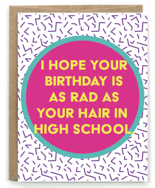 Rad Hair Greeting Card