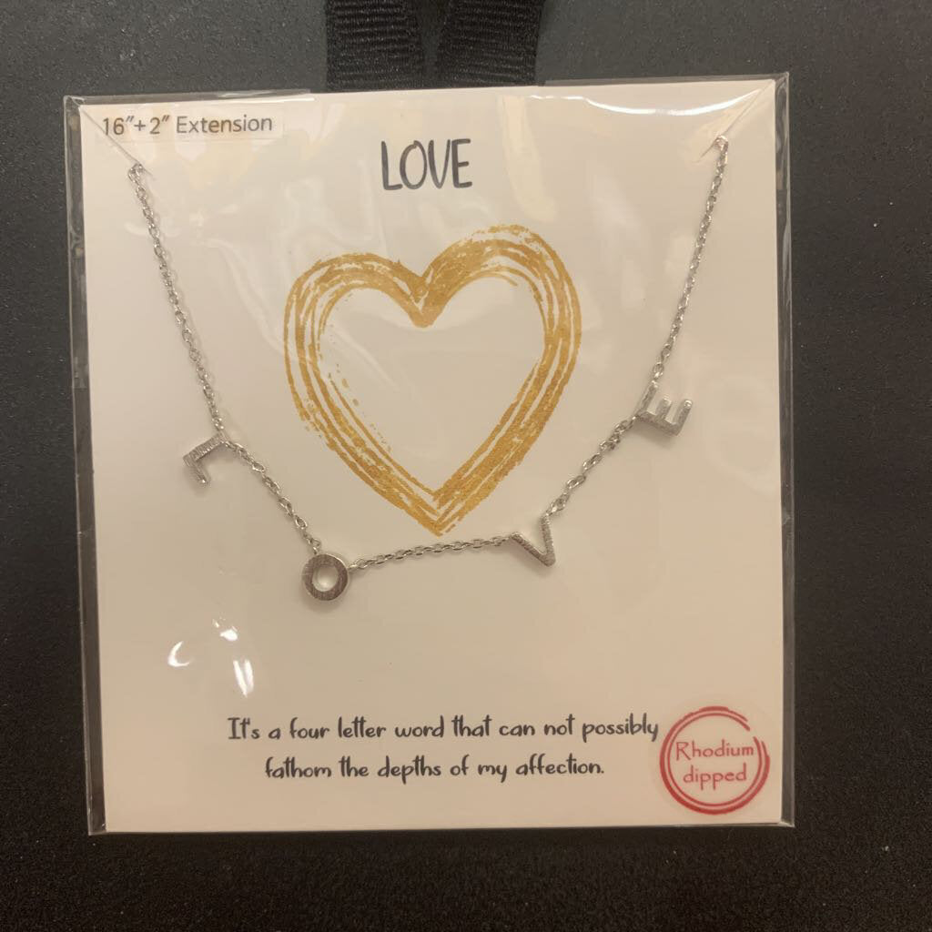 LOVE letters necklace silver