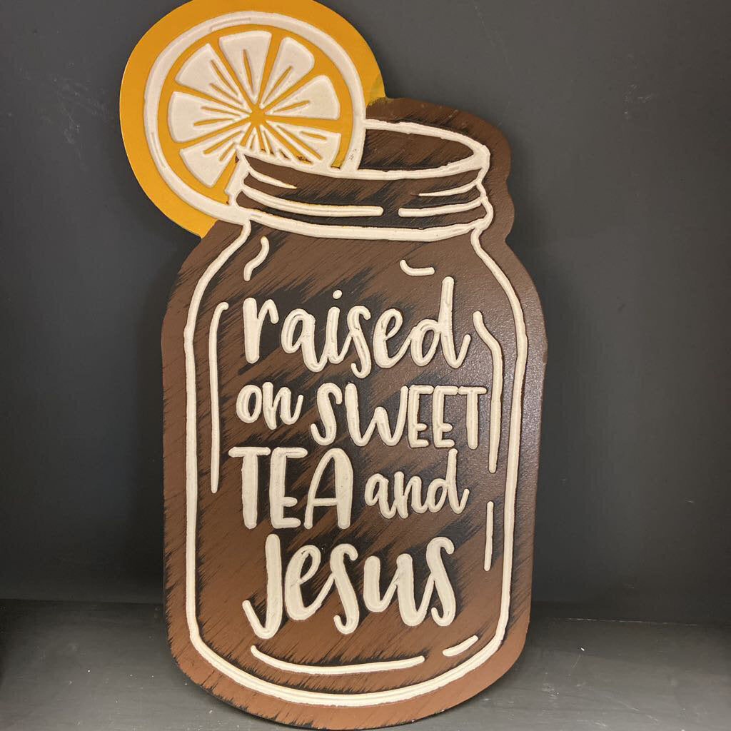Sweet Tea and Jesus wall hanging