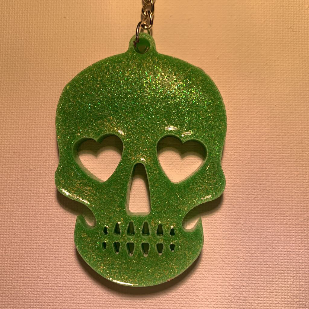 Blingin' Badges- Skull key chain
