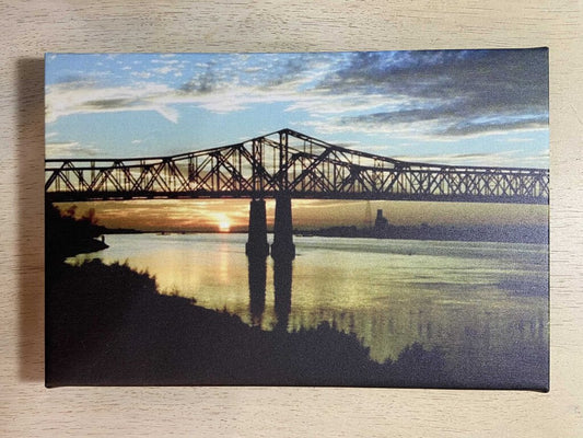 Marshall Jenkins Photography Mississippi River Bridge 8X12 Canvas