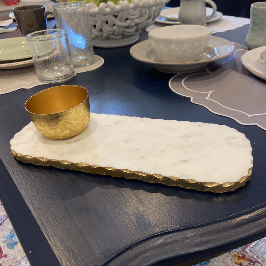 Chipped Marble Dipping Tray