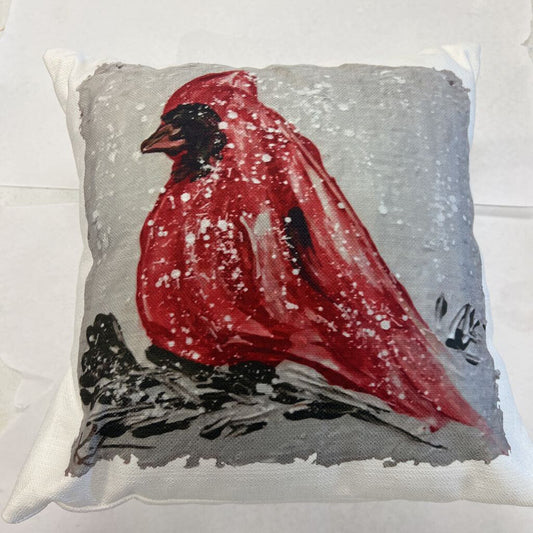 Southern Cotton Mill Red Bird Pillow 18X18