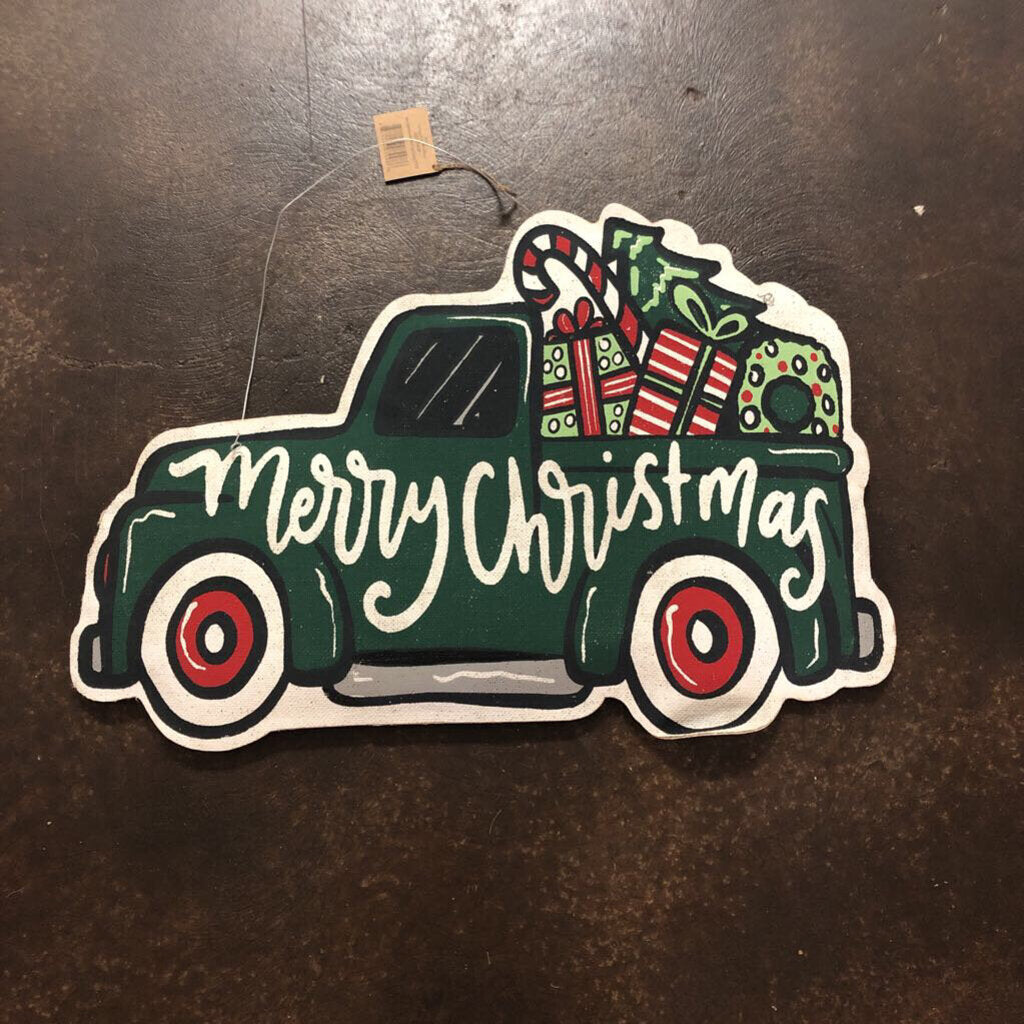 Merry Christmas/ Hello Fall Truck Reversible Burlee