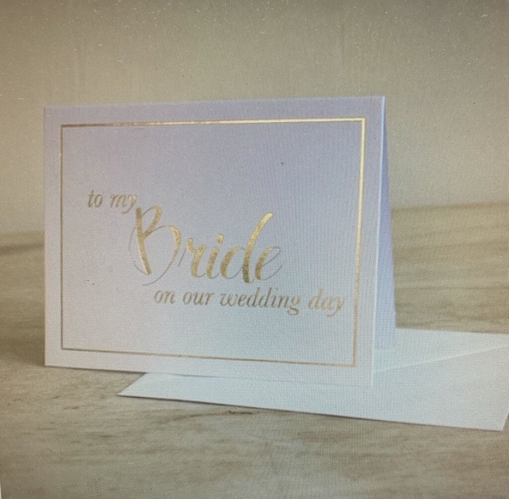 To My Bride Classic Note Card