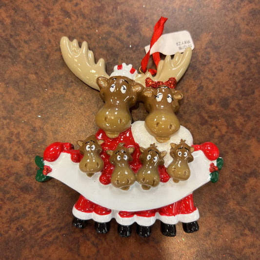 Moose Family of 6 Ornament