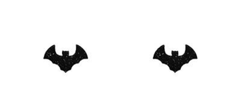 Small Glitter Bat Stud Earrings
