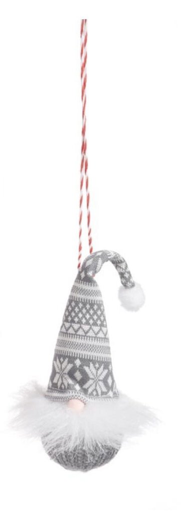 Pom Pom Gnome Ornament- Gray