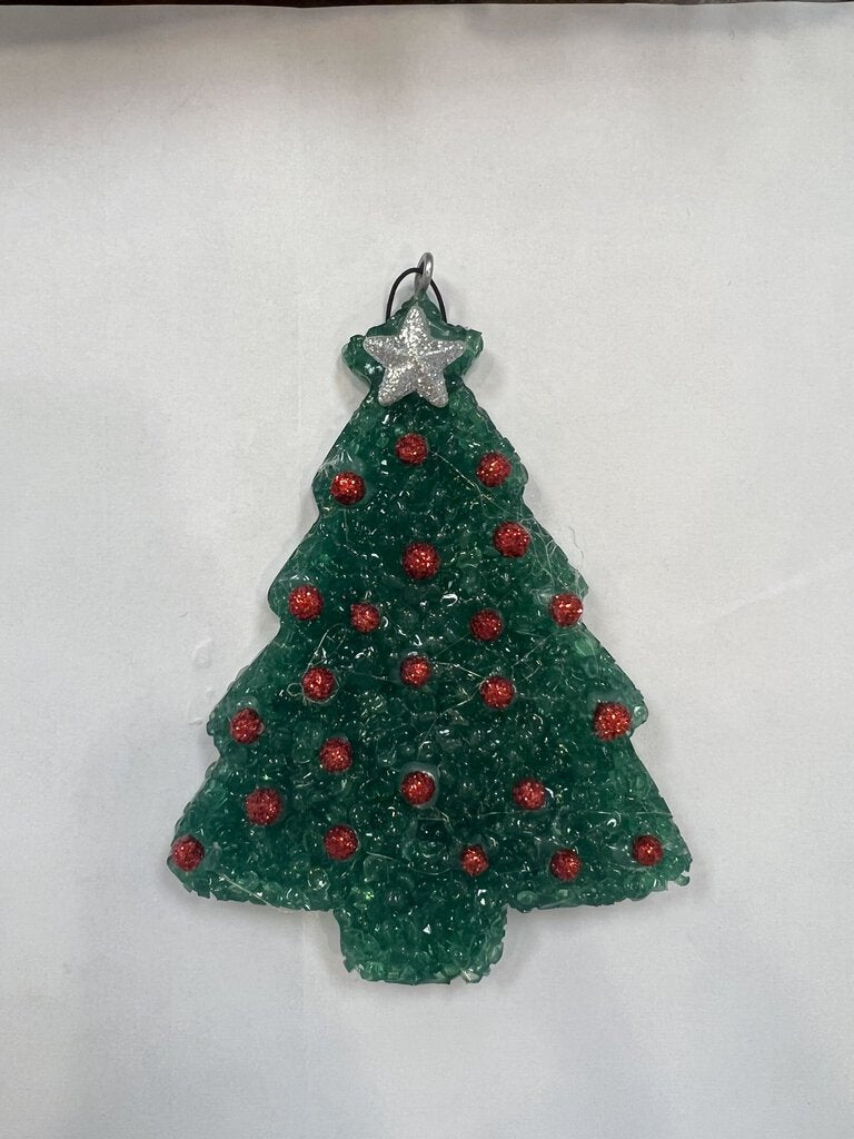 Sugar Cookie Scented Red Christmas Tree Shaped Car Freshie