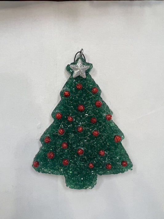 Sugar Cookie Scented Red Christmas Tree Shaped Car Freshie