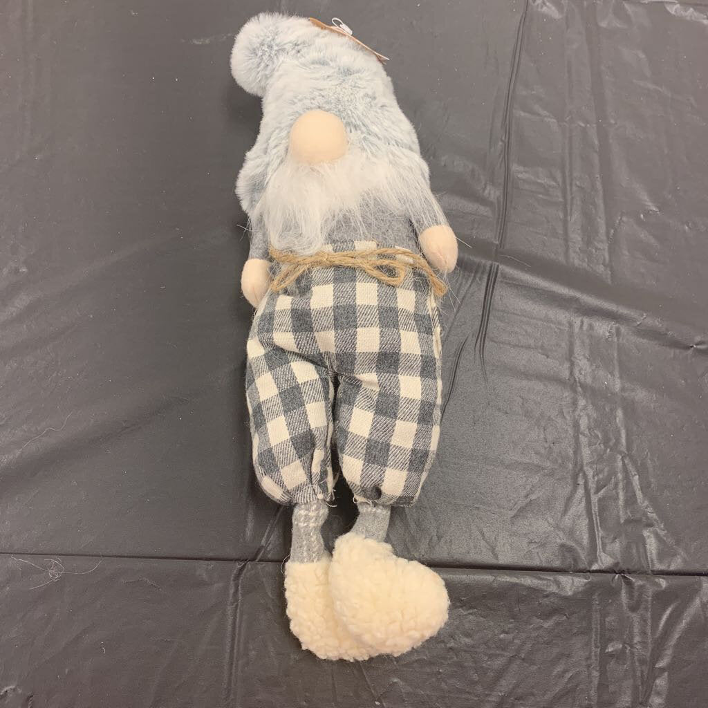 Fuzzy Neutral Christmas Dangle Leg Gnome