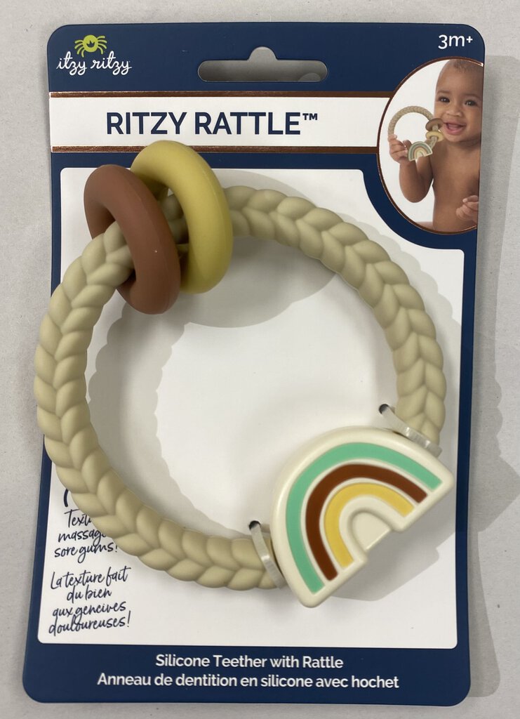 Ritzy Rattle Teether- Neutral Rainbow
