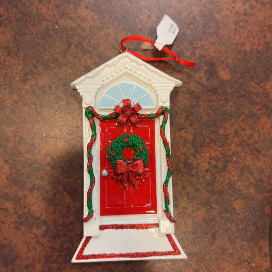 Holiday Ornament- Front Door with Wreath