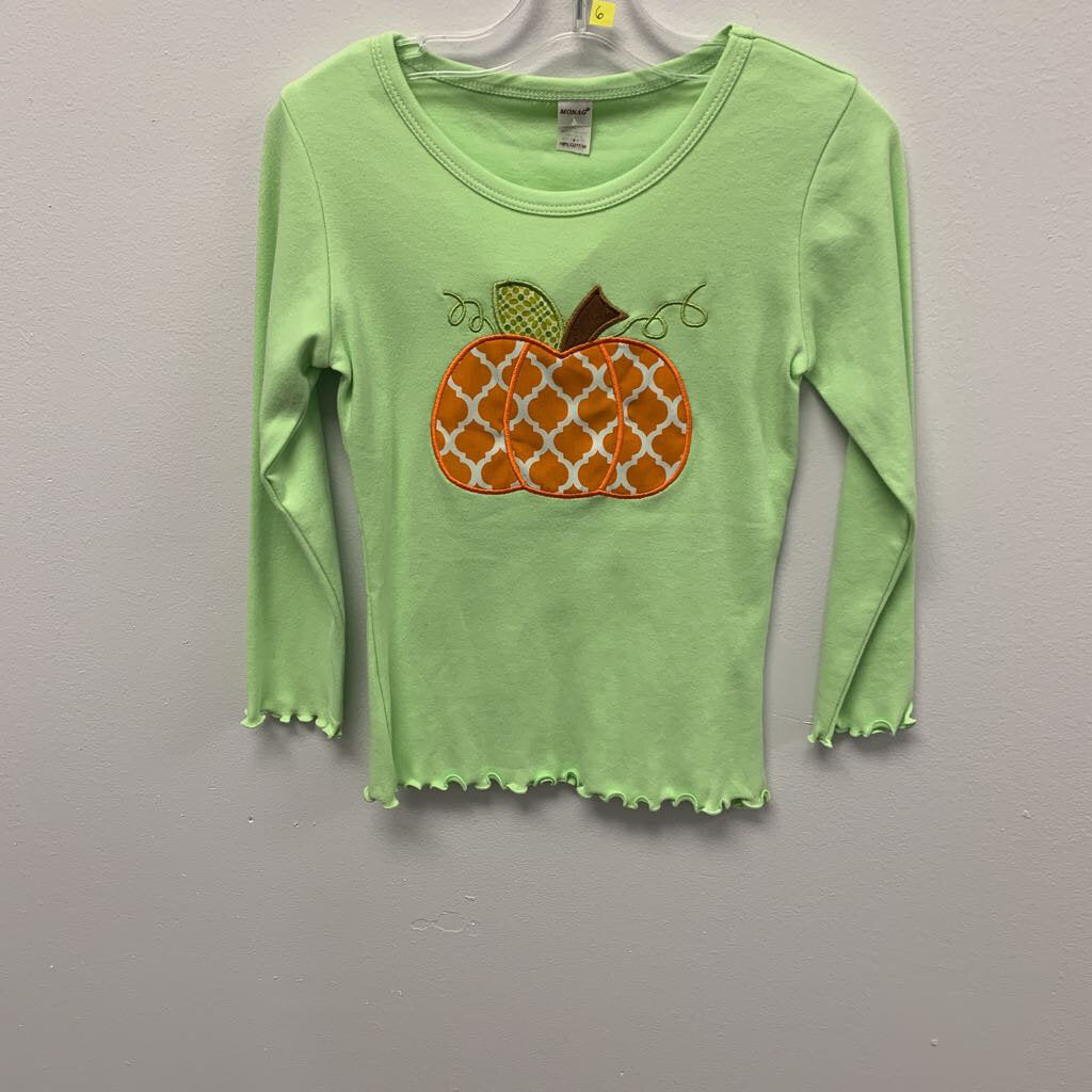 Green Long Sleeve Pumpkin Shirt