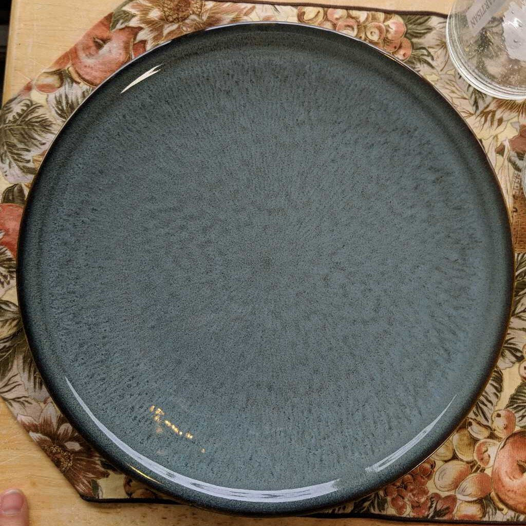 SoHo Reactive Glaze 11 Plate turquoise