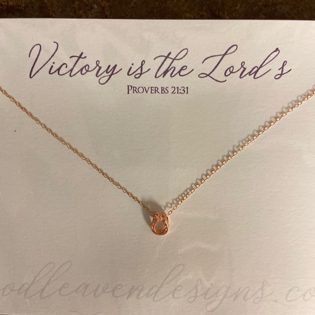 Victory is the Lord’s - Rose Gold over Sterling