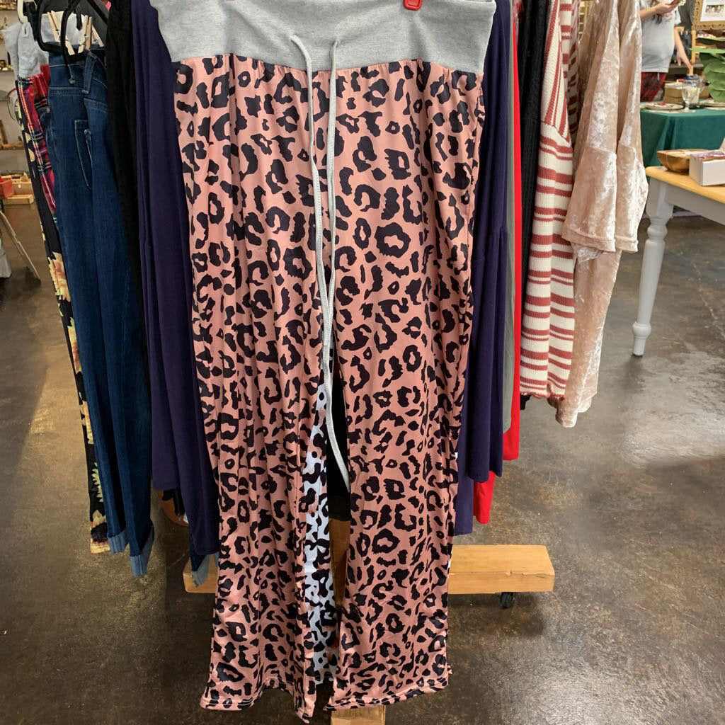 Brown and Black Leopard Pajama Pants