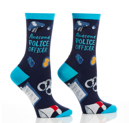 Women's Crew Sock, Police Officer