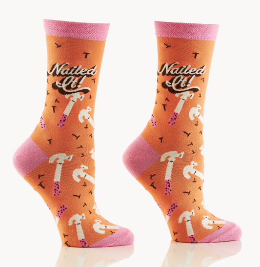 Women's Crew Sock, Nailed It
