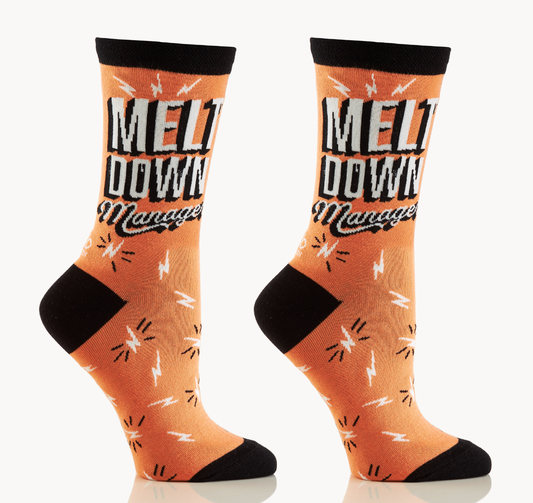 Women's Crew Sock, Meltdown Manager