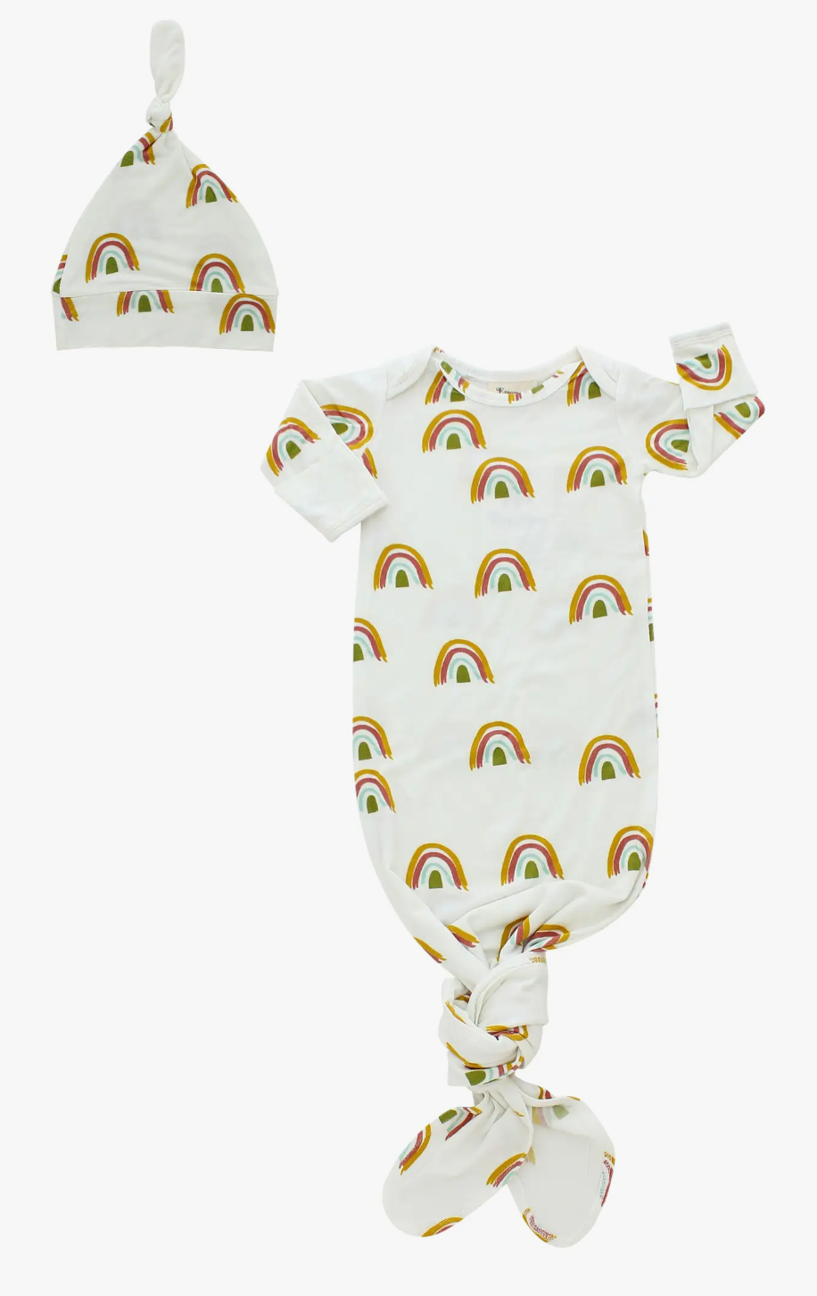 Rainbow Baby Bamboo Knotted Gown Set